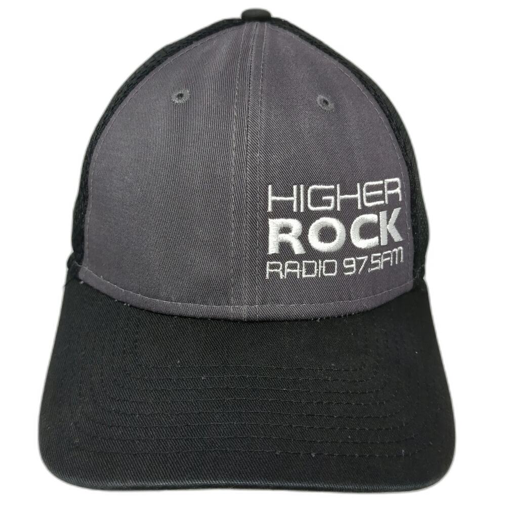 New Era Trucker Hat Black One Size Higher Rock Radio 97.5 FM Snapback Mesh